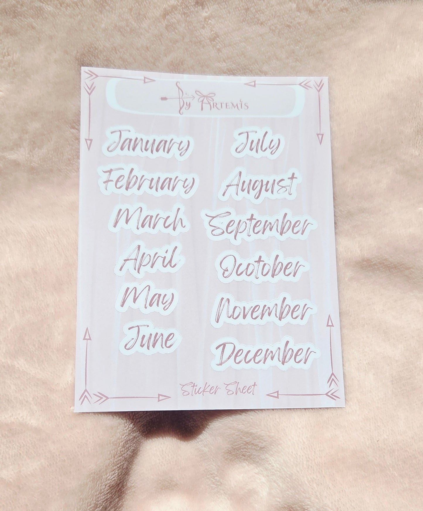 Months Sticker Sheet