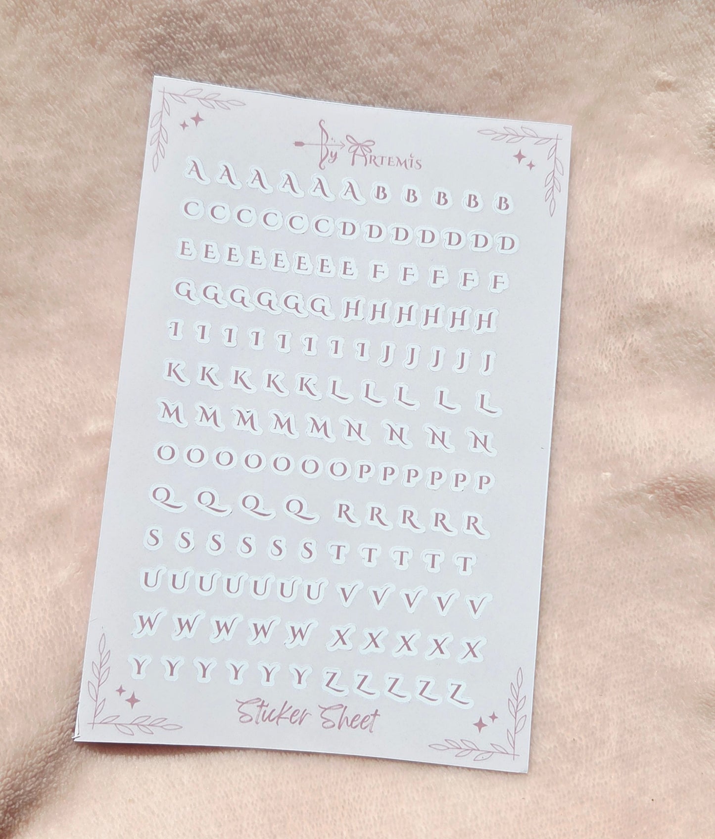 Alphabet Sticker Sheet