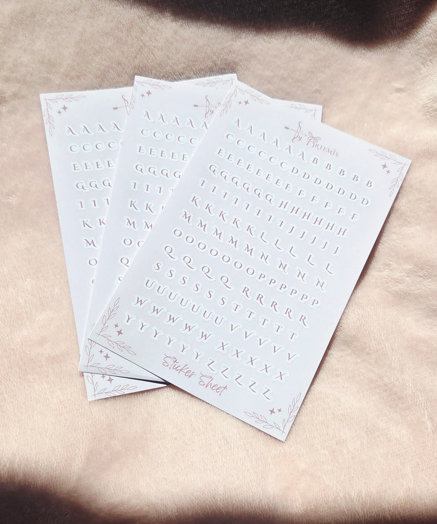 Alphabet Sticker Sheet
